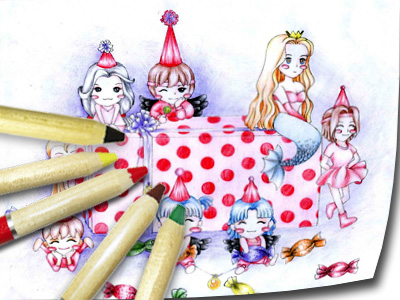 coloured pencil