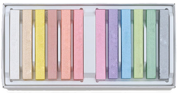 12 pearlescent color hardpastel